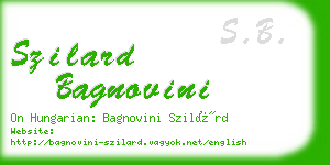 szilard bagnovini business card
